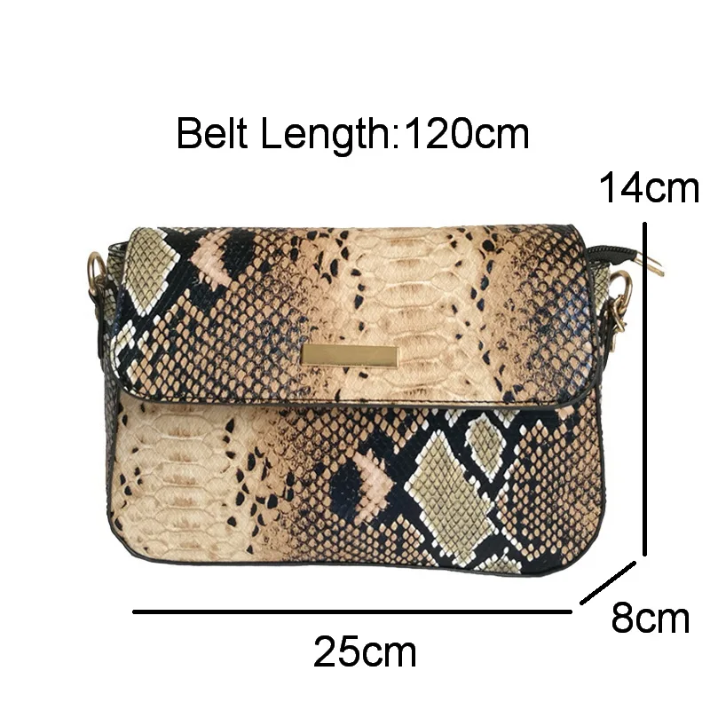 

Ansloth New Serpentine Shoulder Bag For Women Quality PU Leather Crossbody Bag Lady Chain Crossbody Bag Female Mini Bag HPS201