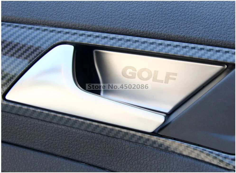 Автомобильные аксессуары для Volkswagen Golf 7 MK7 MK7.5- интерьер дверная ручка чашу покрытие стикер для отделки стайлинга автомобилей