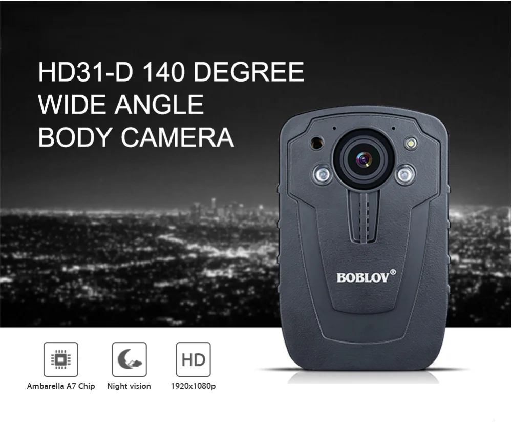 D900 Описание Обновлено! HD31-D Ambarella A7 32GB Full HD 1080P полицейский корпус с отворотом изношенное видео ИК камера ночного видения рекордер DVR