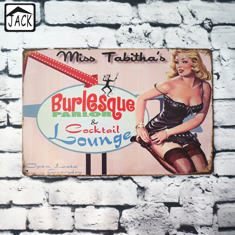 Сексуальная Женская Коктейльная гостиная винтажная жестяная вывеска для бара