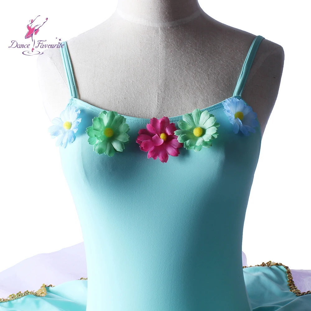 Pale Blue Top Bodice With Lilac Tulle Ballet Dance Tutu Girl Stage Performance Wear Costume | Тематическая одежда и