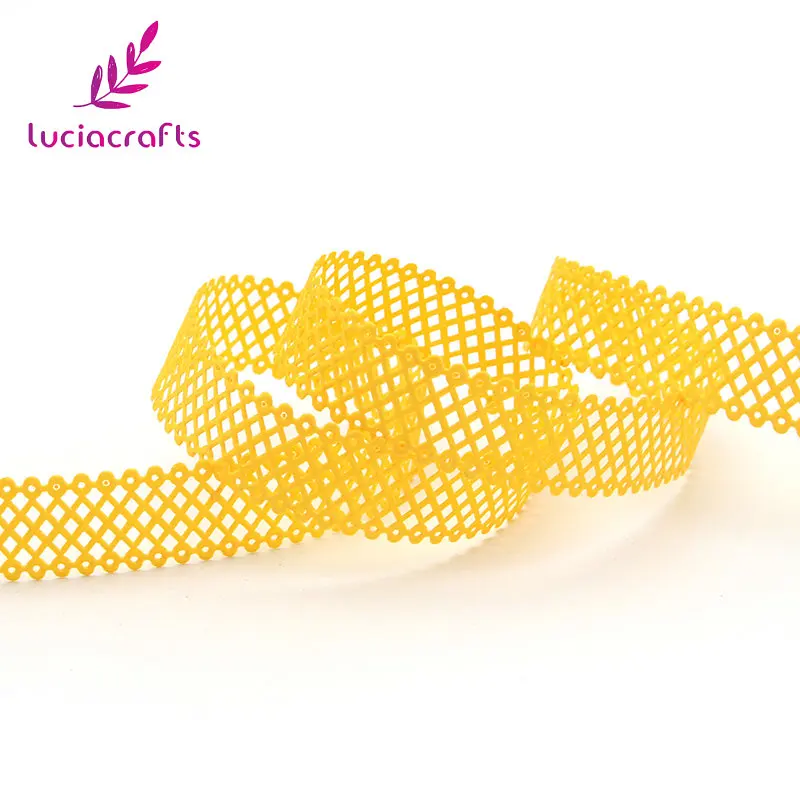 Lucia crafts 2,2 см многоцветные сетки Лента кружевная отделка DIY шитье скрапбукинг ручной работы материал украшения 2y/лот P0602