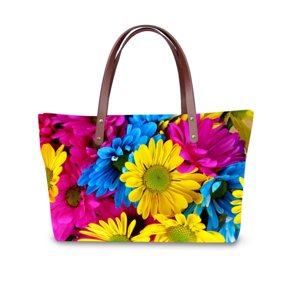 Дамская сумочка с 3D цветочным принтом женские сумки милым рисунком нот Сумочка +