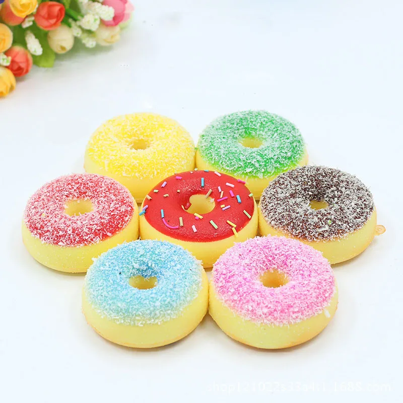 7 шт. Сжимаемый медленно Восстанавливающий форму пончик сжатие торта