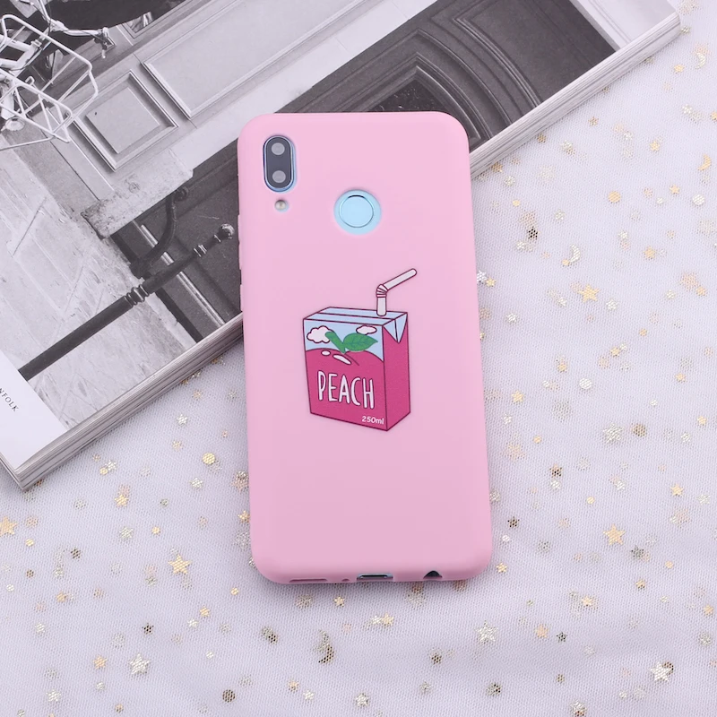 Силиконовый чехол для Xiaomi Mi Redmi Note 5 6 7 8 9 10 lite Pro Plus с фруктовым соком молоком