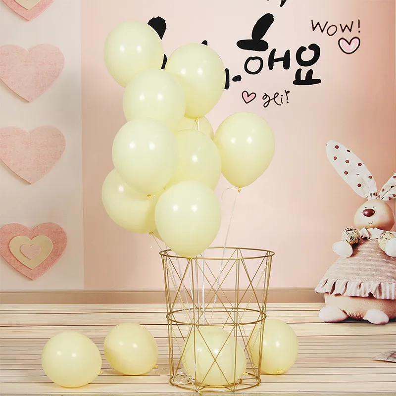 Macaron Yellow 30/50 шт микс Цвет Макарон воздушных шаров из латекса одежда для свадьбы, дня рождения 10 дюймовое мятно-зеленого цвета, воздушные гелиевые латексные Декор Baby Shower игрушки - Цвет: Macaron Yellow
