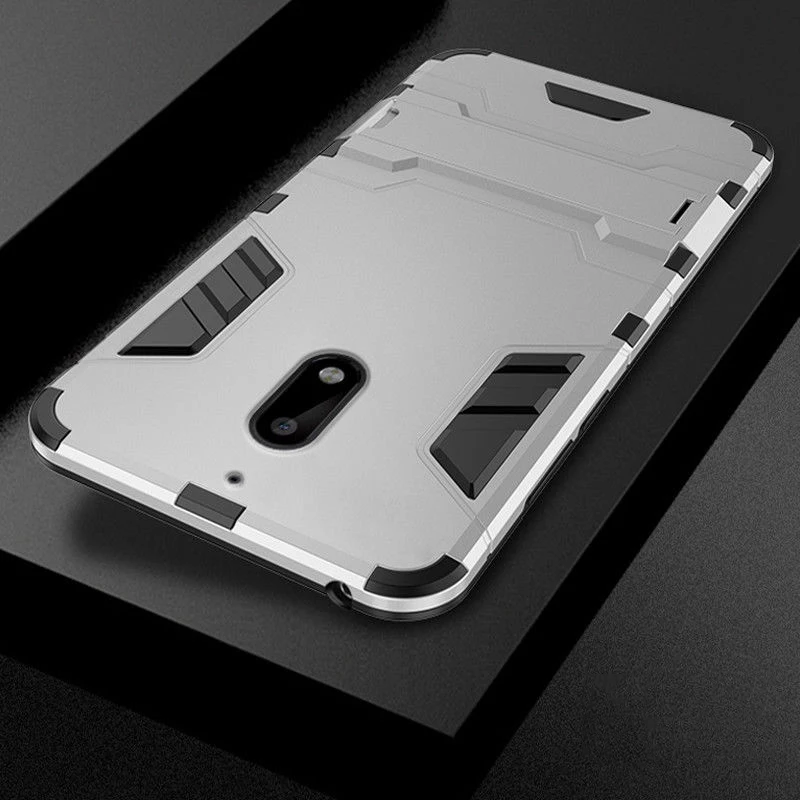Гибридный защитный противоударный чехол 2в1 для Nokia X5 X6 1 2 3 5 6 9 8 2,1 5,1 6,1 Plus TPU+ PC чехол с подставкой для iPhone X XR XS