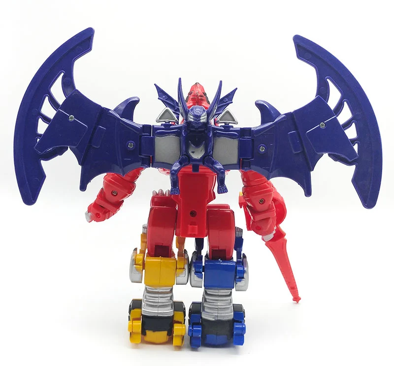 4 в 1 сборка Megazord робот Трансформация игрушки Дети подарки на день рождения Дракон Ranger Dinozords мальчик фигурки