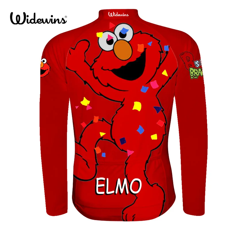 Крутой elmo качество осень зима термо флис светоотражающий Велоспорт Джерси с длинным рукавом велосипедная одежда классический дизайн 6515