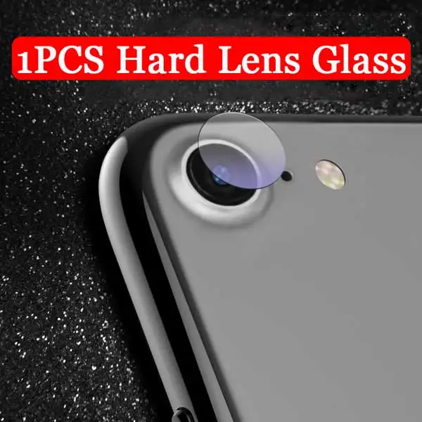 1PCS Lens Glass only Для iPhone 7 стекло на для iPhone 8 Plus 6s 6 9H твердость камеры защитное закаленное стекло+ металлический задний объектив Камера Протектор Кольцо - Цвет: 1PCS Lens Glass only
