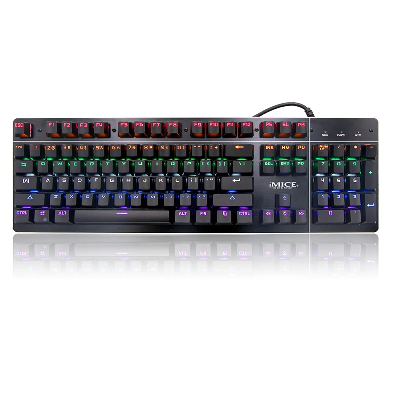 Игровая клавиатура Apedra 104 клавишная механическая RGB синий переключатель со