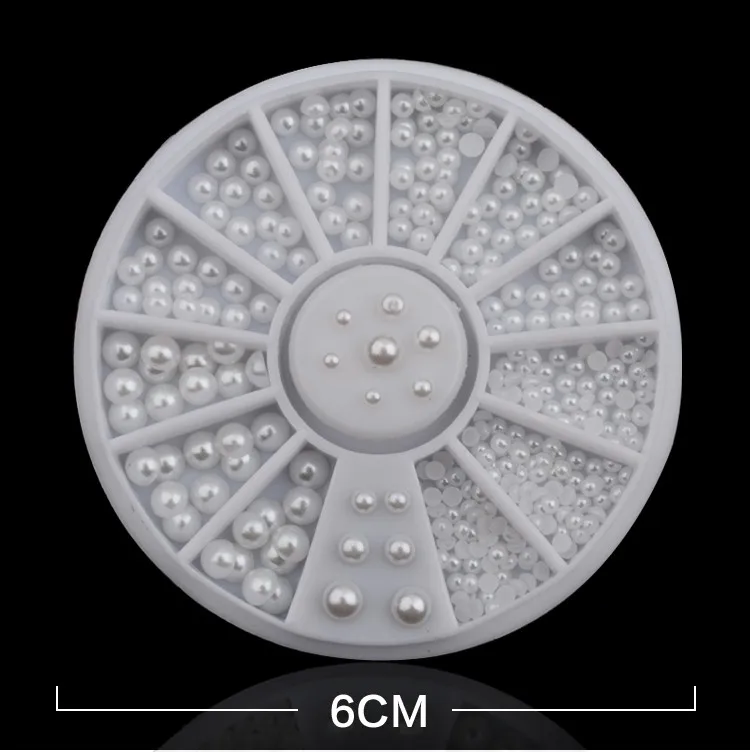 4 стиля 2 мм/3 мм смешанные цвета (бежевый/белый) Типсы для ногтевого дизайна