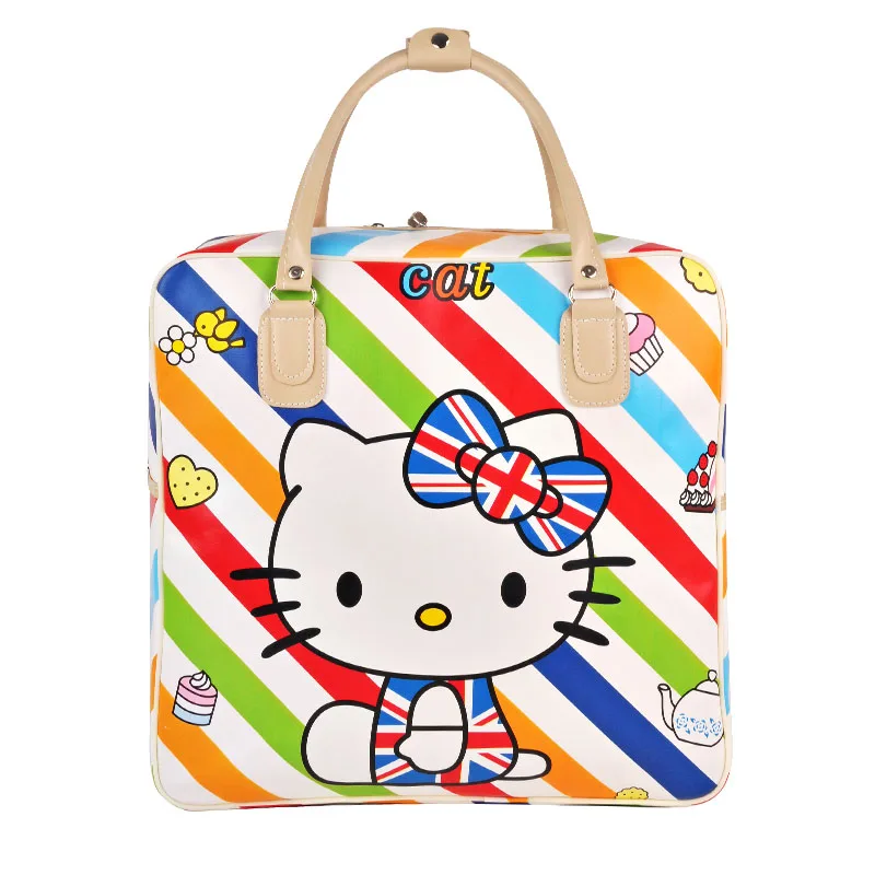 Women Folding Travel Bags 2018 Fashion Pu Large Capacity Waterproof Print Luggage Duffle Bag Casual Dual-use Organizer Foldable | Багаж и