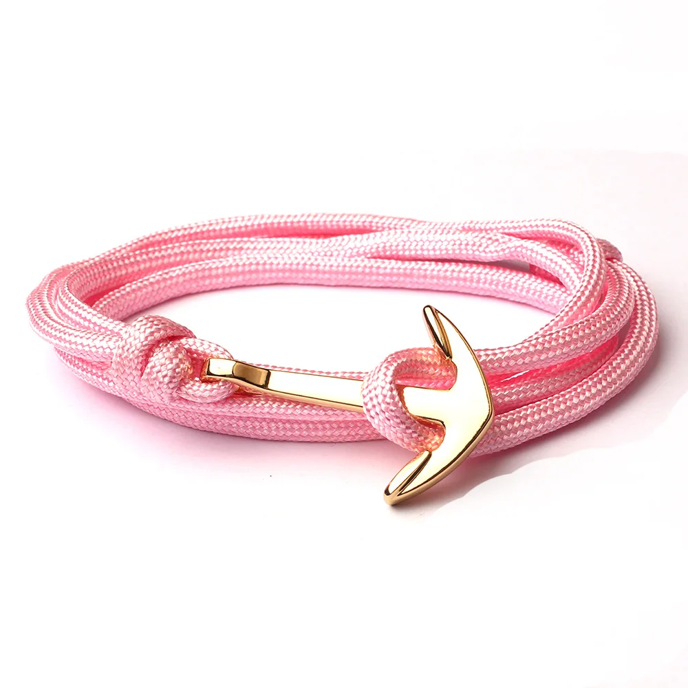 Новое поступление золотой якорь Многослойные веревки браслеты и модные