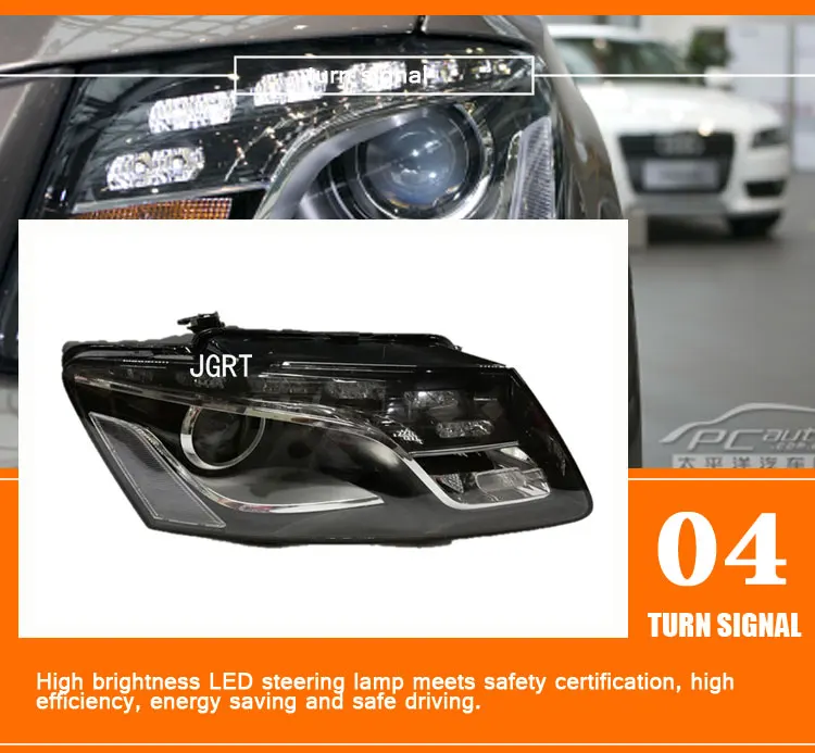 2 шт. автомобильный стиль светодиодный фары для Audi Q5 2009 для Q5 Головной фонарь светодиодный DRL Объектив двойной луч H7 HID Xenon bi xenon объектив