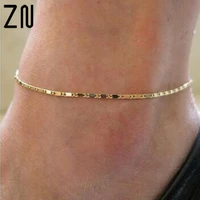 1pc simple style sexy beach anklet chain women anklet bracelet barefoot foot jewelry fashion accessories