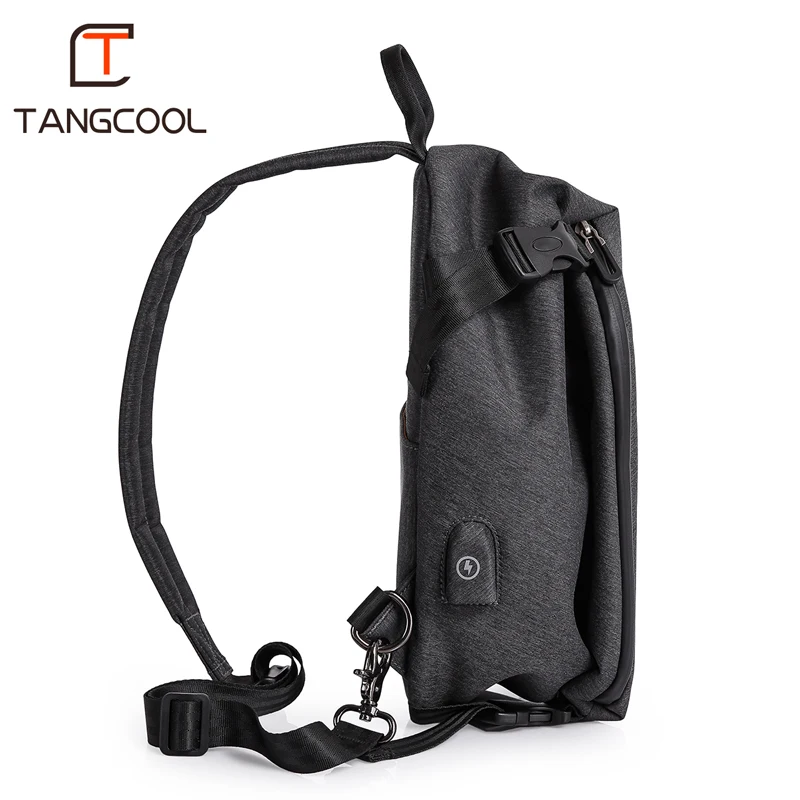 Сумка мессенджер Tangcool мужская с USB зарядкой и защитой от кражи|Сумки-кроссбоди| |