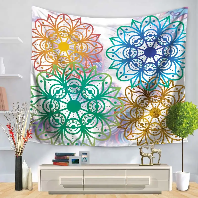 Home Decorative Wall Hanging Carpet Tapestry Rectangle Bedspread New Color Mandala Flower Geometric Pattern GT1254 | Дом и сад