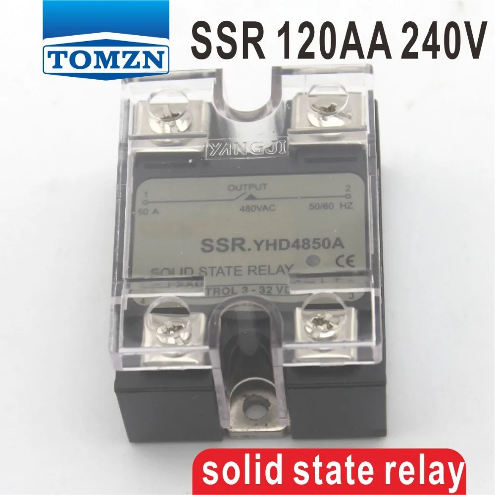 

120AA SSR input 90-250V AC load 12-240V AC single phase AC solid state relay