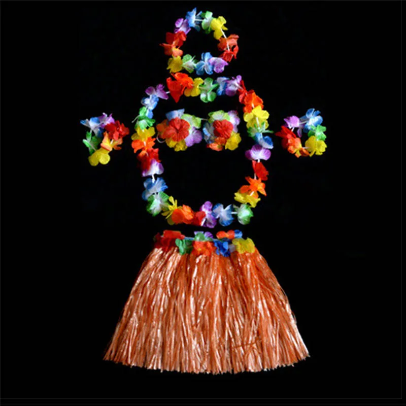 30 см лента на голову с цветочным украшением венок бюстгальтер браслеты юбки хула