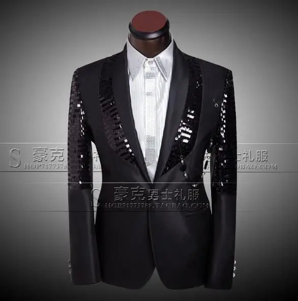 

Черная брендовая одежда 2020, мужские костюмы с блестками и брюками, официальное платье для жениха на свадьбу, костюм + брюки + галстук 4XL