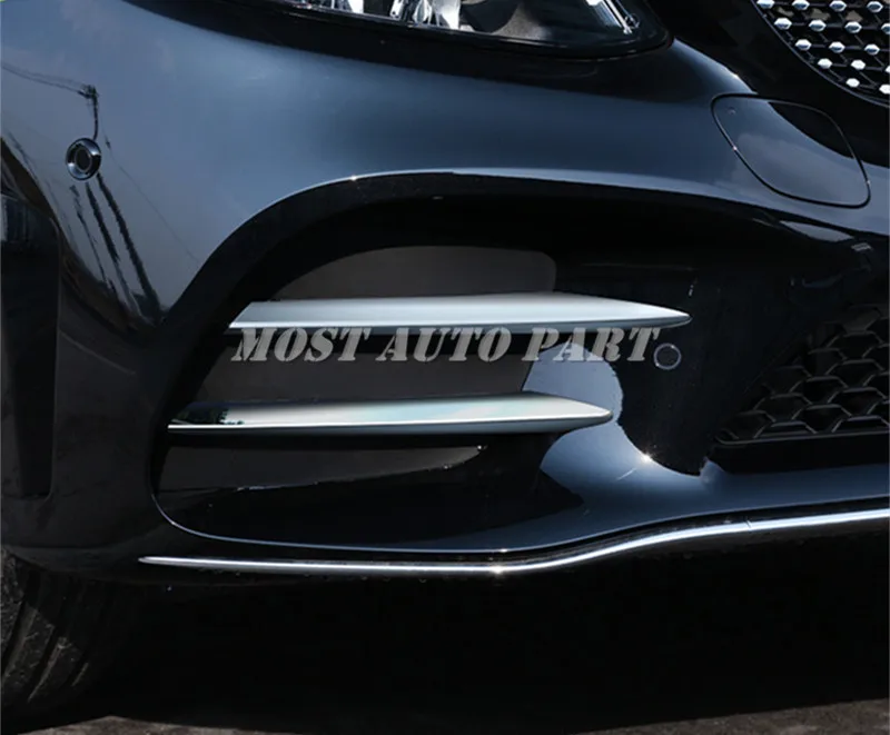 Для Benz C Class W205 S205 ABS передний бампер решетка противотуманных фар Накладка 4 шт