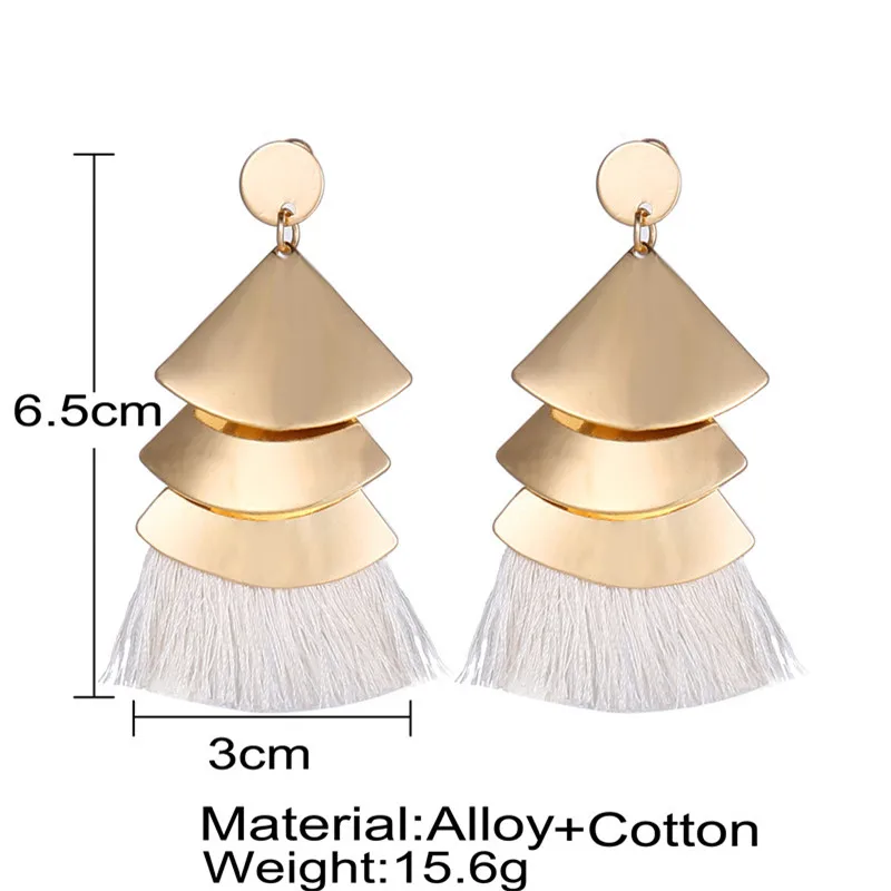 AY Bohemia Tassel Earrings Fashion Ladies Temperament Drop Round Alloy Vintage Handmade Jewelry Gift Women's | Украшения и