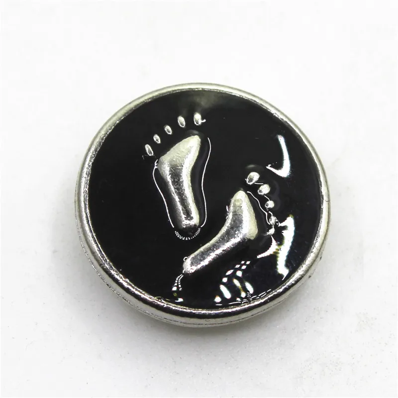 Оптовая продажа 10 шт. эмалированные кнопки подходят для 18 мм браслет с украшением