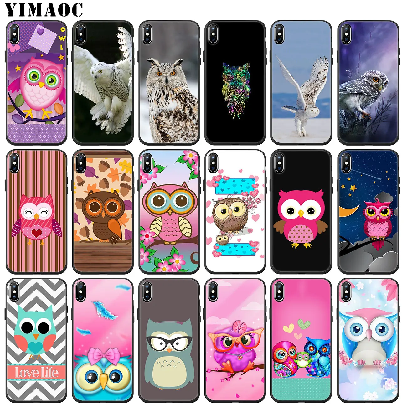 Мягкий силиконовый чехол YIMAOC для iPhone 11 Pro XS Max XR X 6 6S 7 8 Plus 5 5S SE 10 черный из
