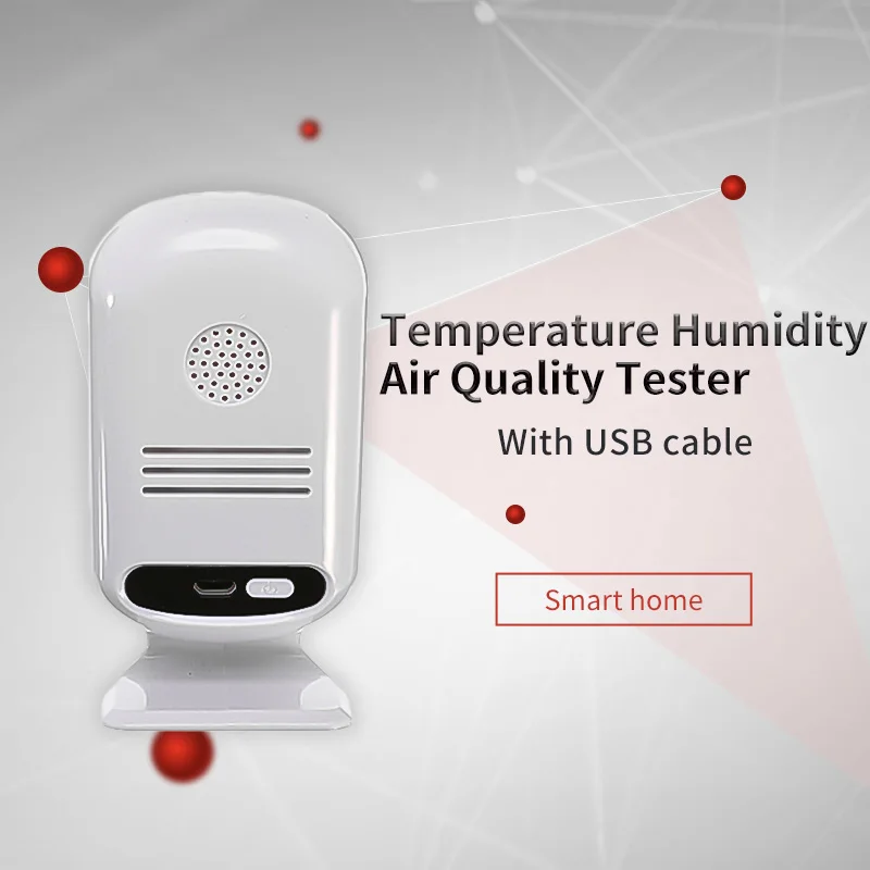 Интеллектуальный Wi Fi бытовой идентификатор CO2 HCHO TVOC анализатор качества воздуха