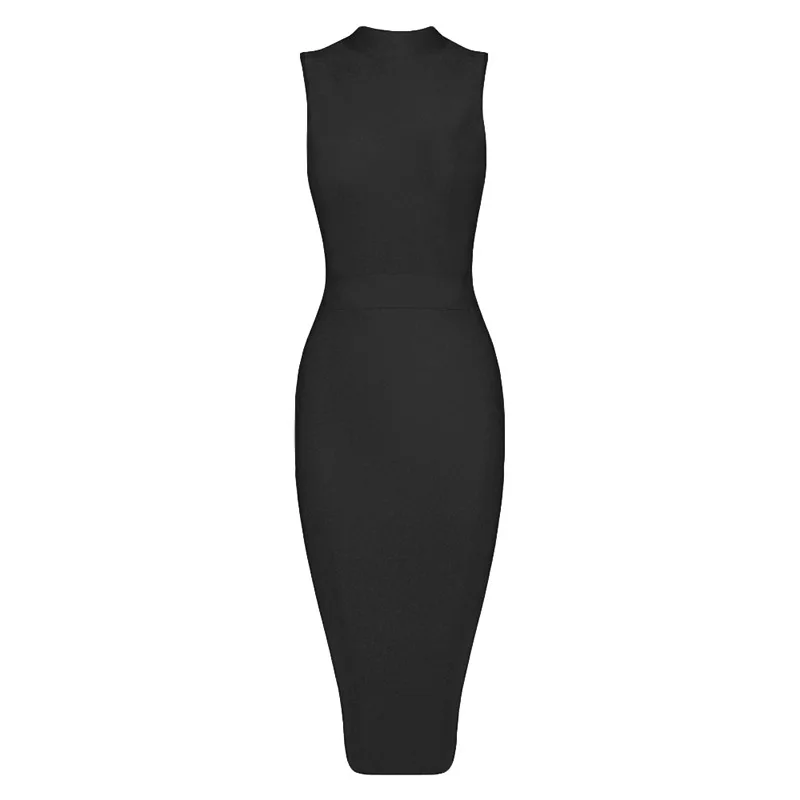 BOUSSAC женское Бандажное сексуальное платье Vestidos элегантное вечернее платье без рукавов бодикон Клубная одежда базовое платье