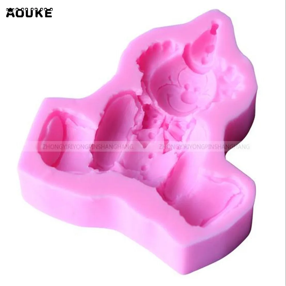 DIY Инструменты для украшения торта милый мультяшный медведь клоун улыбка 3D