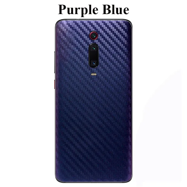 Purple Blue Для Xiao mi Red mi K20/K20Pro/mi 9 T/9 T Pro 6,3" 3D градиентное углеродное волокно полное заднее покрытие наклейка защитная пленка - Цвет: Purple Blue