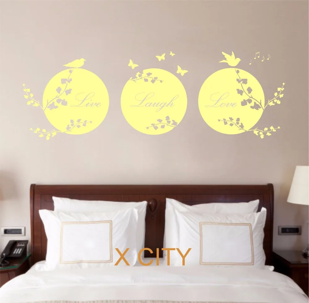 Живой смех любовь Цитата Поп Слова творческая настенная художественная наклейка