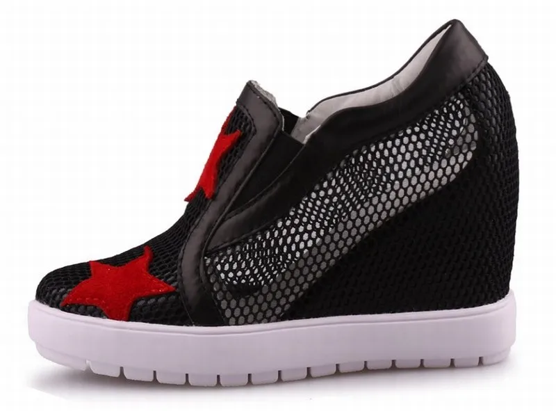 2017 женская обувь женщина на высоких каблуках платформы клин высота увеличение