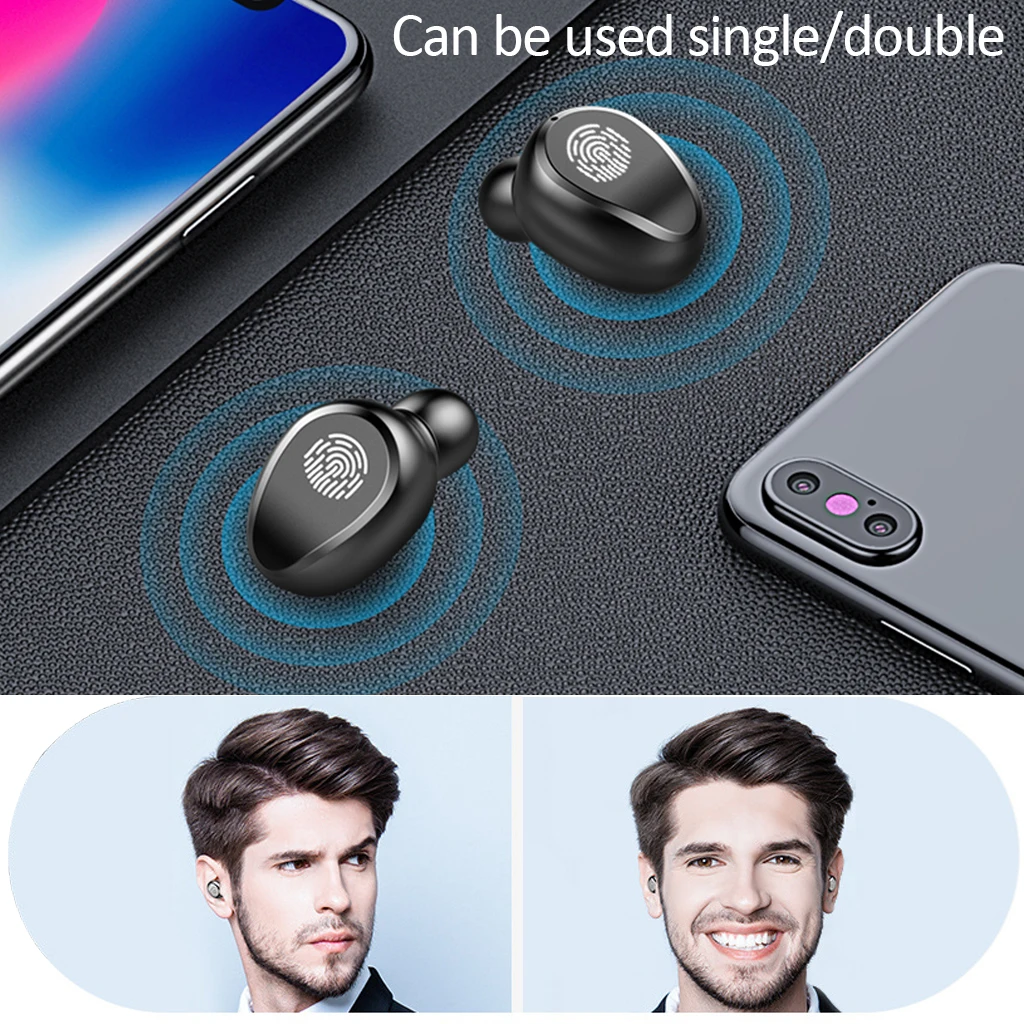 TWS Bluetooth 5,0 наушники настоящие Беспроводные стереонаушники 8D стерео водонепроницаемые inEar беспроводной зарядный Чехол встроенный микрофон гарнитура