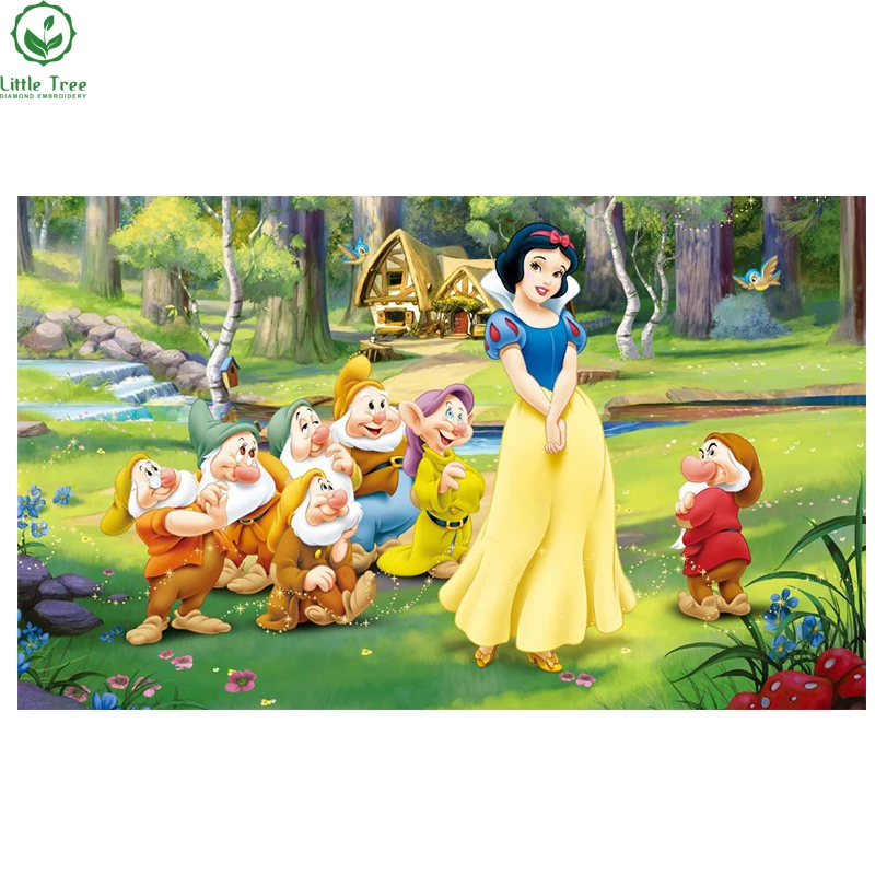 2017 NEW DIY 3D Diamond Painting Snow white and the Seven Dwarfs Cross Stitch Jacquard household decoration resin craft Canvas | Дом и сад