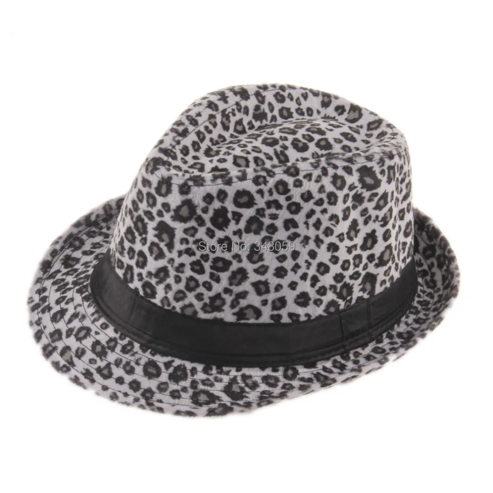 Мягкая фетровая шляпа Cappelli для мужчин и женщин элегантная с леопардовым принтом