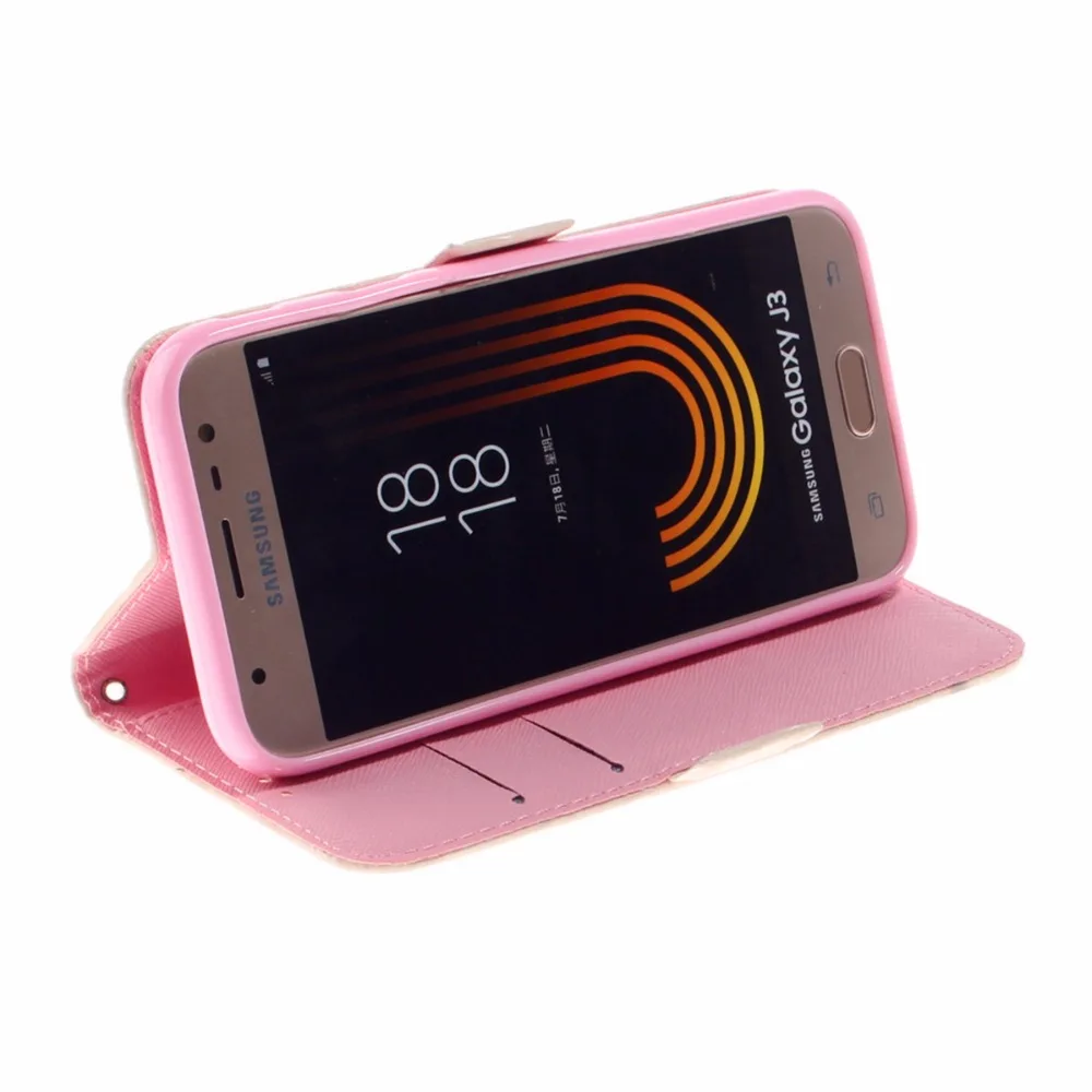 Роскошный чехол-портмоне с откидной крышкой чехол для samsung J3 J5 J7 Европейская версия книги флип Стиль Чехлы для мобильных телефонов для samsung J330 J530 J730