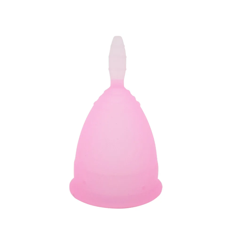 Pink Красочный многоразовый медицинский коллектор, менструальная силиконовая менструальная чашка со стерилизационной чашкой, Женская гигиена - Цвет: Pink