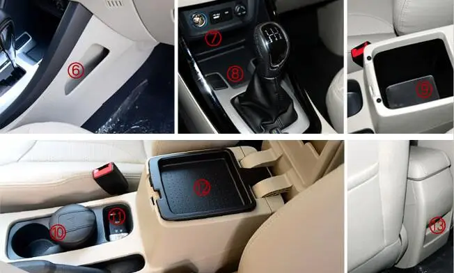 

Car Anti-Dirty Pad Door Groove Gate Slot Cup Armrest Storage Pad Anti-Slip Mat For Chery Tiggo 5 2014 2015 2016