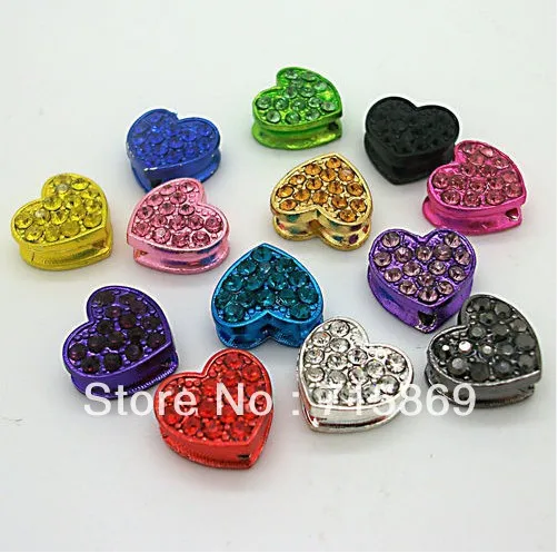 Wholesale 200pcs/lot Crystal Pave Disco Heart rhinestone  Beads DIY Jewellery Making Premium Quality Beading
