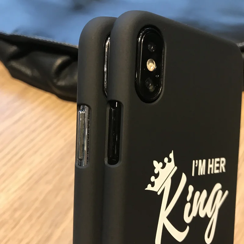 JiBan Мода Скраб Жесткий основа queen крышка чехол для телефона iPhone 6 S плюс 7 8 Plus X King