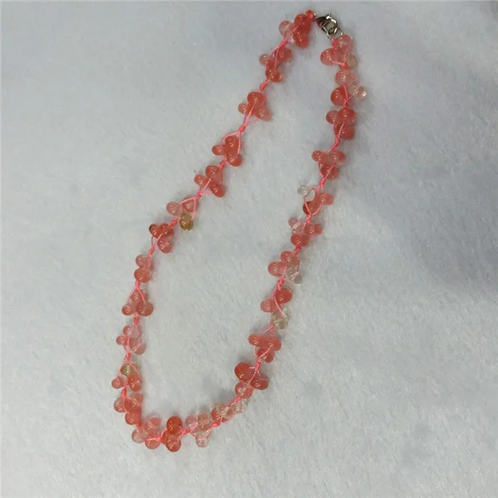 Strawberry Quartz 3 шт./партия натуральный кварцевый камень синий Crazy Agates ручной цветной эльф чокер крутящий момент энергетическое лечение бисером ожерелье воротник бесплатно - Окраска металла: Strawberry Quartz