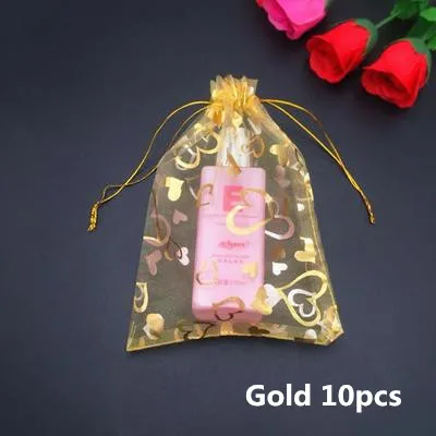 Мешочки из органзы для сережек с сердечками 7x9 9x12 см 10 шт. | Украшения и аксессуары