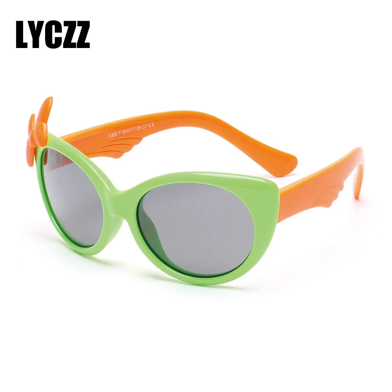 LYCZZ 2019 детские милые кошачий глаз солнцезащитные очки Новые легкие TR90 солнечные в