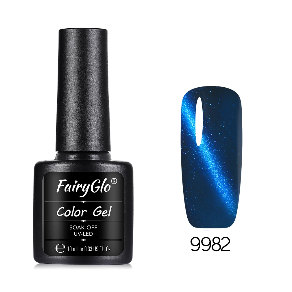 FairyGlo 10 мл магнит Гель-лак для ногтей с эффектом «кошачий глаз» длинный последний УФ светодиодный Гель-лак для ногтей Топ основа праймер кошачьи глаза волшебный гель лак Lucky - Цвет: 9982