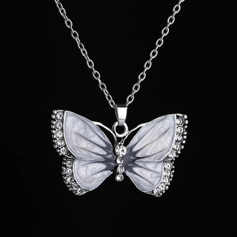 Новинка модное женское украшение Ретро стиль стразы кулон в виде бабочки