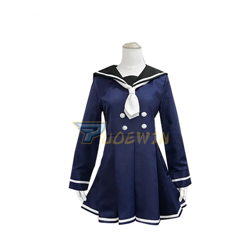 Аниме Zombie Land Saga Junko Konno Косплей Униформа костюм на Хэллоуин темно-синее платье