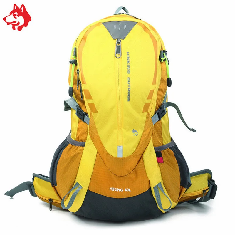 Goedkoop 40L Mannen Reizen Nylon Outdoor Sporting Rugzak Tas Geel/Blauw/Groen/Rood Leisure Adventure Wandelen Camping Rugzak